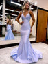 Marlee |Mermaid V Neck Beaded Jersey Prom Dress