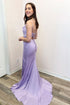 Elegant Long Mermaid Spaghetti Straps Backless Prom Dress With Slit