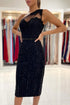 Evening Dresses Short Black Cocktail Dresses with Lace