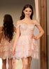 A-Line Sweetheart Tiered Short Homecoming Dress