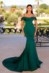 Fashionable Long Dark Green Mermaid Sleeveless Beading Satin Prom Dress