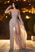Stunning Long Mermaid Sweetheart Front Slit Prom Dress with Half Sleeves