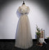 Cute tulle sequins long prom dress evening dress s60