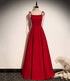 Simple velvet long A line prom dress evening dress s70