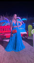 Charming Two Piece Blue Evening Dress,Sexy Blue Beach Dress Y1327