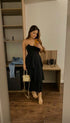 Elegant Black Strapless Evening Dress,Black Party Dress Y1335