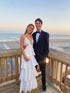 Elegant A-line White Tiered Prom Dress,Charming Evening Dress Y1650