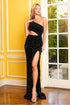 Side Cut Out Prom Dresses One Shoulder Sequins Gown SYP163