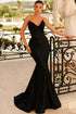 Gorgeous Column Satin Sweetheart Sleeveless Black Prom Dresses