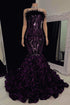 Gorgeous Long Mermaid Lace Flowers Sleeveless Prom Dress