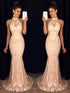Gorgeous Mermaid High Neck Sleeveless Ruffles Lace Prom Dresses