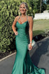 Gorgeous Trumpet Hunter Green Long Formal Dress