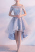 High Low Homecoming Dress Off-the-shoulder Tulle Short Prom Dress PD355