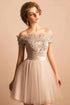 Homecoming Dress Off-the-shoulder Lace Short Prom Dress Party Dress PD352