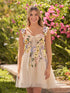 3D Flower Tulle Short Length Prom Dresses