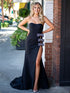Lemus | Sweetheart Black Mermaid Prom Dress with Bow