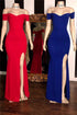 Mermaid Off-the-shoulder Long Prom Dress with slit