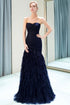 Mermaid Sweetheart Strapless Draped Tulle Long Evening Dress