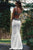 Mermaid V Neck Ivory Open Back Long Prom Dresses, Evening Party Dresses GJS756