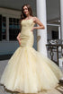 Nectarean Appliques Lace Square Neckline Spaghetti Straps Sleeveless Floor-length Mermaid Prom Dresses