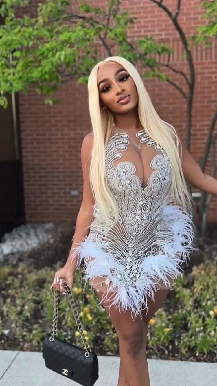 18th birthday outfit black girl homecoming dress luxurious beaded party dress Y959 – Alinepromdress