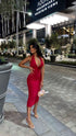 Halter V Neck Bodycon Dress Sexy Evening Dress Y633