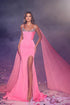Sequined Satin Sleeveless Mermaid Prom Dress With Slit