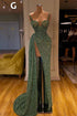 Sexy Long Mint Green Sequins Prom Dress Mermaid