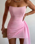 Sheath Strapless Homecoming Dress with Drape
