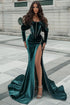 Stylish Split Front Off-the-shoulder Prom Dress With Train