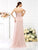 Pearl Pink A Line Pleats Sleeveless Strapless Chiffon Floor Length Bridesmaid Dresses