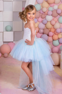  Chic Sweetheart A Line Tulle Flower Girl Dresses with Lace Asymmetrical 