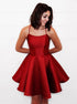 A Line Scoop Satin Homecoming Dress LBQH0021