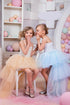 Sweetheart A Line Tulle Flower Girl Dresses with Lace Asymmetrical LBQF0011