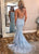 Blue Mermaid Backless Prom Dresses with Spaghetti Straps Barbara