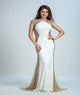 Sheath Scoop Cap Sleeves Spandex Rhinestones Prom Dresses