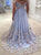 A Line Off the Shoulder Sweetheart Floor Length Appliques Prom Dresses