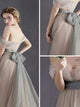 Fairy A Line Bowknot Cap Sleeves Zipper Prom Dresses