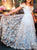 A Line Off the Shoulder Appliques Prom Dresses
