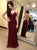 Classic Red Sheath Spaghetti Straps Sequined Evening Prom Dress