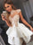 High Neck White Satin Prom Dresses with Appliques