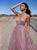 Sparkly A Line Pink Sequins Rose Gold Prom Dress LBQ0187