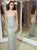 Elegant Silver Sheath Spaghetti Straps Sweep Train Sequined Prom Dress