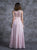 Scoop Floor Length Chiffon and Satin Rhinestones Prom Dress
