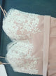 Sheath Sweetheart Appliques Lace Court Train Bridesmaid Dress
