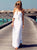 Modern A Line Strapless Floor Length Satin Wedding Dress