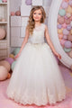 Cute Ball Gown Applique Tulle Flower Girl Dresses 