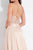 Spaghetti Straps V Neck Open Back Pink Beadings Prom Dresses with Slit