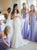A Line Sweetheart Lavender Chiffon Bridesmaid Dress with Pockets and Pleats 