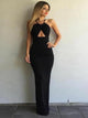 Mermaid Sweep Train Black Spandex Prom Dresses 